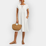 Vestit midi de línies simples
