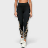 Pantalons d'entrenament de cintura alta amb estampat de lleopard