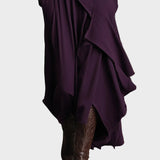 Teresa - Vestit maxi de punt asimètric amb coll alt