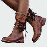 Sabates de cuir amb cordons