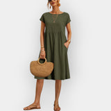 Vestit midi de línies simples