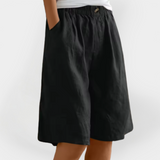 Pantalons Curts de Lli amb Butxaques