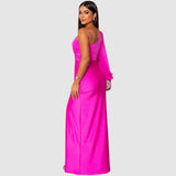 Meda - Elegant vestit maxi d'un sol espatlla