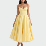 Anna – Vestit Midi Groc