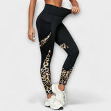 Pantalons d'entrenament de cintura alta amb estampat de lleopard
