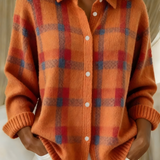 Ugnė - Camisa de punt suau amb patró de quadres