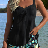 Julia | Tankini a rayas con braguita de baño de dos piezas