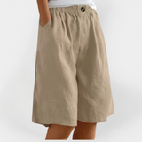 Pantalons Curts de Lli amb Butxaques