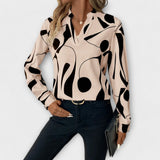 Katherine | Blusa elegant de màniga llarga amb escot en V