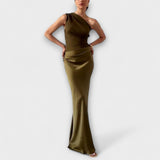 Vestit maxi elegant d'un sol espatlla