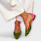 Sandàlies de patró de zebra