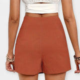 Pantalons Curts de Cintura Alta amb Falda