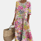 Elena | Vestit midi floral solt i lleuger