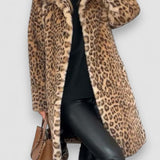 LEIA - Abric Llarga i Suau amb Estampat de Lleopard