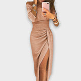 Yolanda - Vestit elegant amb espatlles descobertes
