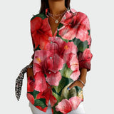 Camisa d'estil amb estampat floral