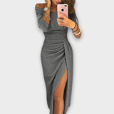 Yolanda - Vestit elegant amb espatlles descobertes