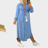 Vestit de denim amb màniga llarga