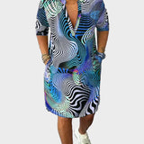 Mari - Vestit colorit amb escot en forma de V