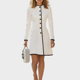 Ksenia – vestit midi de contrast