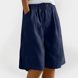 Pantalons Curts de Lli amb Butxaques