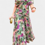 Teresa - Vestit llarg floral amb escot en V
