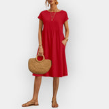 Vestit midi de línies simples