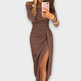 Yolanda - Vestit elegant amb espatlles descobertes
