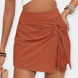 Pantalons Curts de Cintura Alta amb Falda