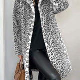 LEIA - Abric Llarga i Suau amb Estampat de Lleopard