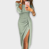 Yolanda - Vestit elegant amb espatlles descobertes