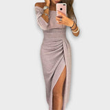 Yolanda - Vestit elegant amb espatlles descobertes