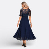 Elena - Vestit de Renda amb Manga Curta