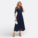 Elena - Vestit de Renda amb Manga Curta