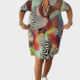 Mari - Vestit colorit amb escot en forma de V
