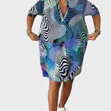 Mari - Vestit colorit amb escot en forma de V