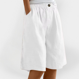 Pantalons Curts de Lli amb Butxaques