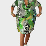 Mari - Vestit colorit amb escot en forma de V