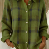 Ugnė - Camisa de punt suau amb patró de quadres