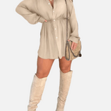 Vestit camiser negre elegant per a dona