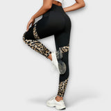 Pantalons d'entrenament de cintura alta amb estampat de lleopard