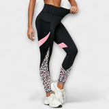 Pantalons d'entrenament de cintura alta amb estampat de lleopard