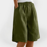 Pantalons Curts de Lli amb Butxaques
