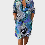 Mari - Vestit colorit amb escot en forma de V
