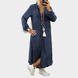 Vestit de denim amb màniga llarga