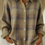 Ugnė - Camisa de punt suau amb patró de quadres