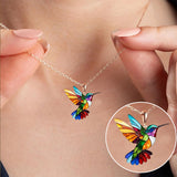Collar Colorit amb Colibrí