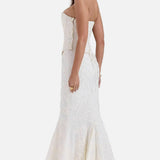 Vestit Maxi d'Convidada de Boda Brodat Sense Tirants