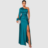 Meda - Elegant vestit maxi d'un sol espatlla