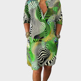 Mari - Vestit colorit amb escot en forma de V